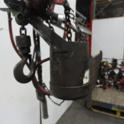 ARO 7756C 1/2 Ton 1000LB Air Pneumatic Chain Hoist 14' Lift W/ Pendant