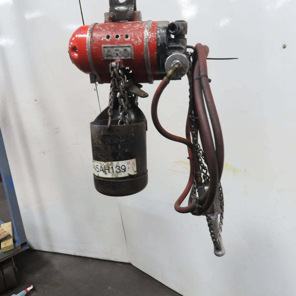 ARO 7756C 1/2 Ton 1000LB Air Pneumatic Chain Hoist 14' Lift W/ Pendant