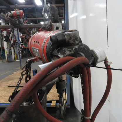 ARO 7756C 1/2 Ton 1000LB Air Pneumatic Chain Hoist 14' Lift W/ Pendant