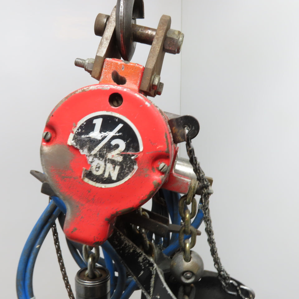 ARO 7756-EAA-010-COD 1/2 Ton Air Hoist 10' Travel Pendant Operated No Hook