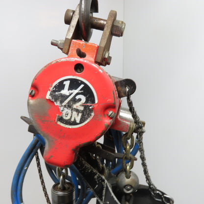 ARO 7756-EAA-010-COD 1/2 Ton Air Hoist 10' Travel Pendant Operated No Hook