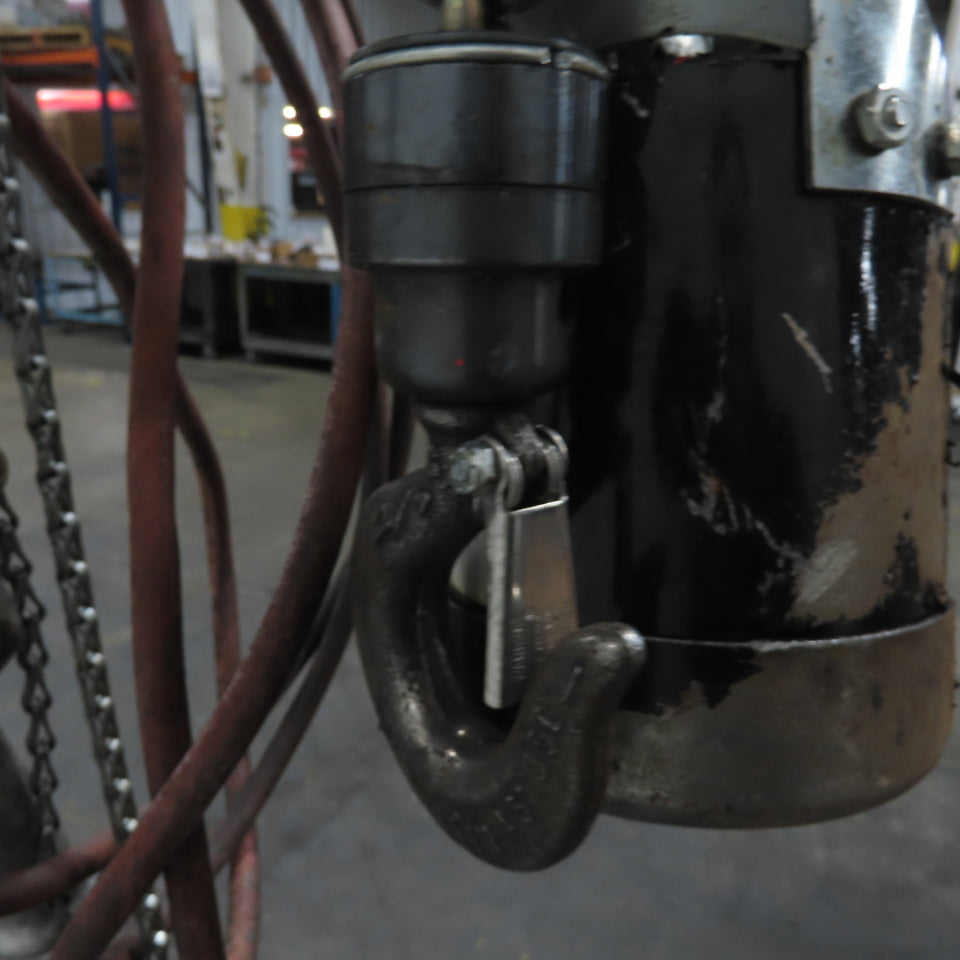 ARO 7756E-2C10-C6 1/2 Ton 1000LB Air Pneumatic Chain Hoist 10' Lift W/ Pendant
