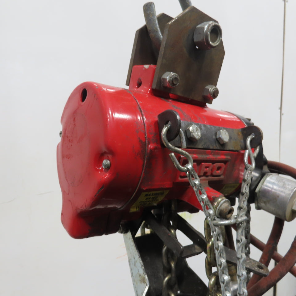 ARO 7756E-2C10-C6 1/2 Ton 1000LB Air Pneumatic Chain Hoist 10' Lift W/ Pendant
