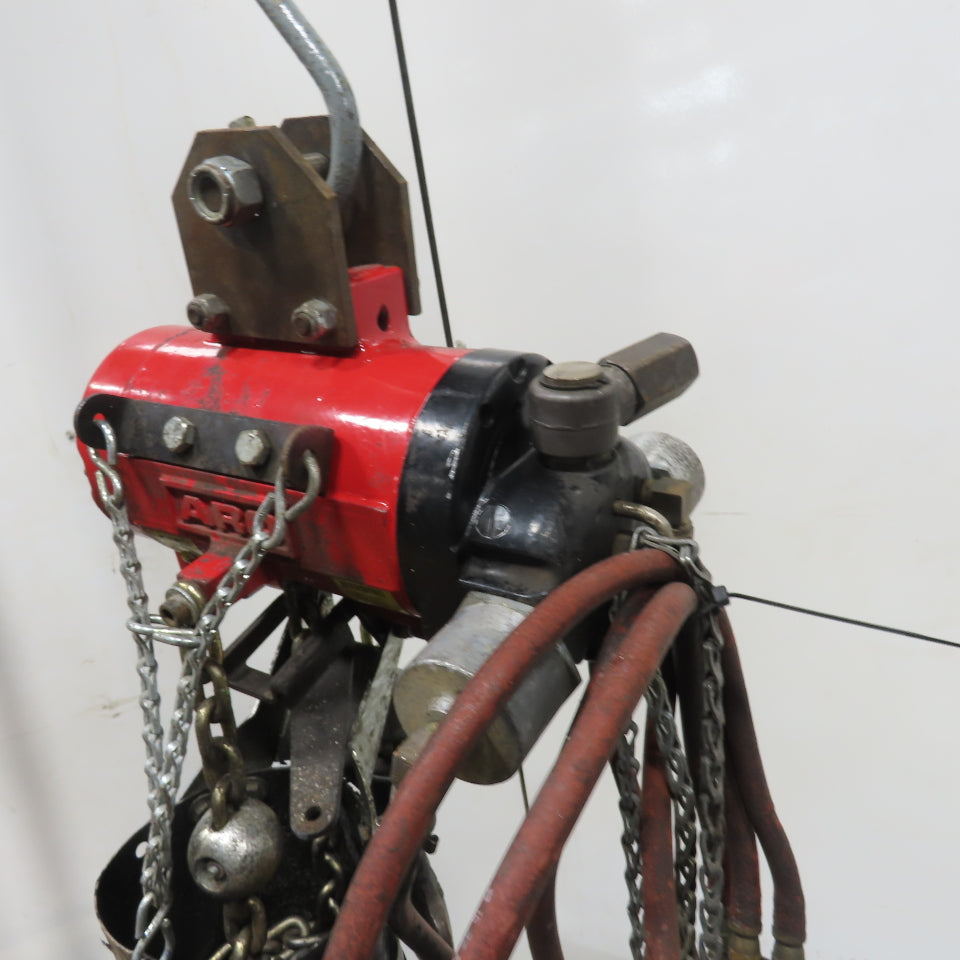 ARO 7756E-2C10-C6 1/2 Ton 1000LB Air Pneumatic Chain Hoist 10' Lift W/ Pendant