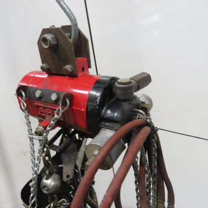 ARO 7756E-2C10-C6 1/2 Ton 1000LB Air Pneumatic Chain Hoist 10' Lift W/ Pendant