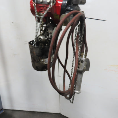 ARO 7756E-2C10-C6 1/2 Ton 1000LB Air Pneumatic Chain Hoist 10' Lift W/ Pendant