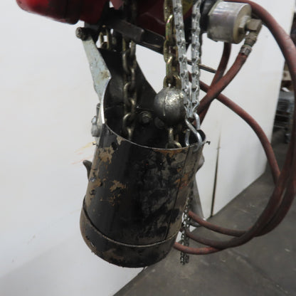 ARO 7756E-2C10-C6 1/2 Ton 1000LB Air Pneumatic Chain Hoist 10' Lift W/ Pendant