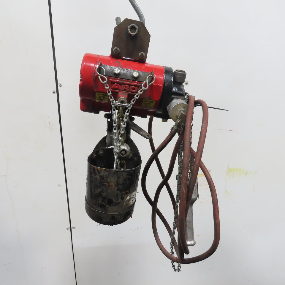ARO 7756E-2C10-C6 1/2 Ton 1000LB Air Pneumatic Chain Hoist 10' Lift W/ Pendant