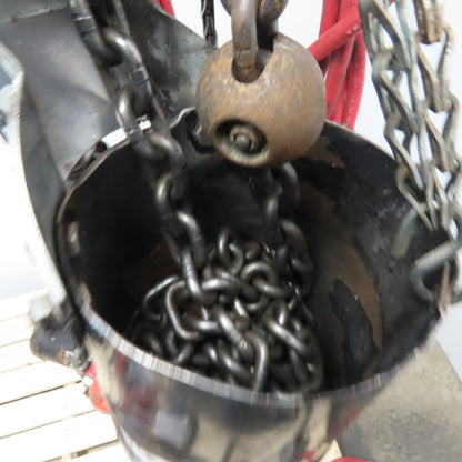 ARO 7756D 1/2 Ton Air Chain Hoist 10' Travel Pendant Operated 90PSI W/ Trolley