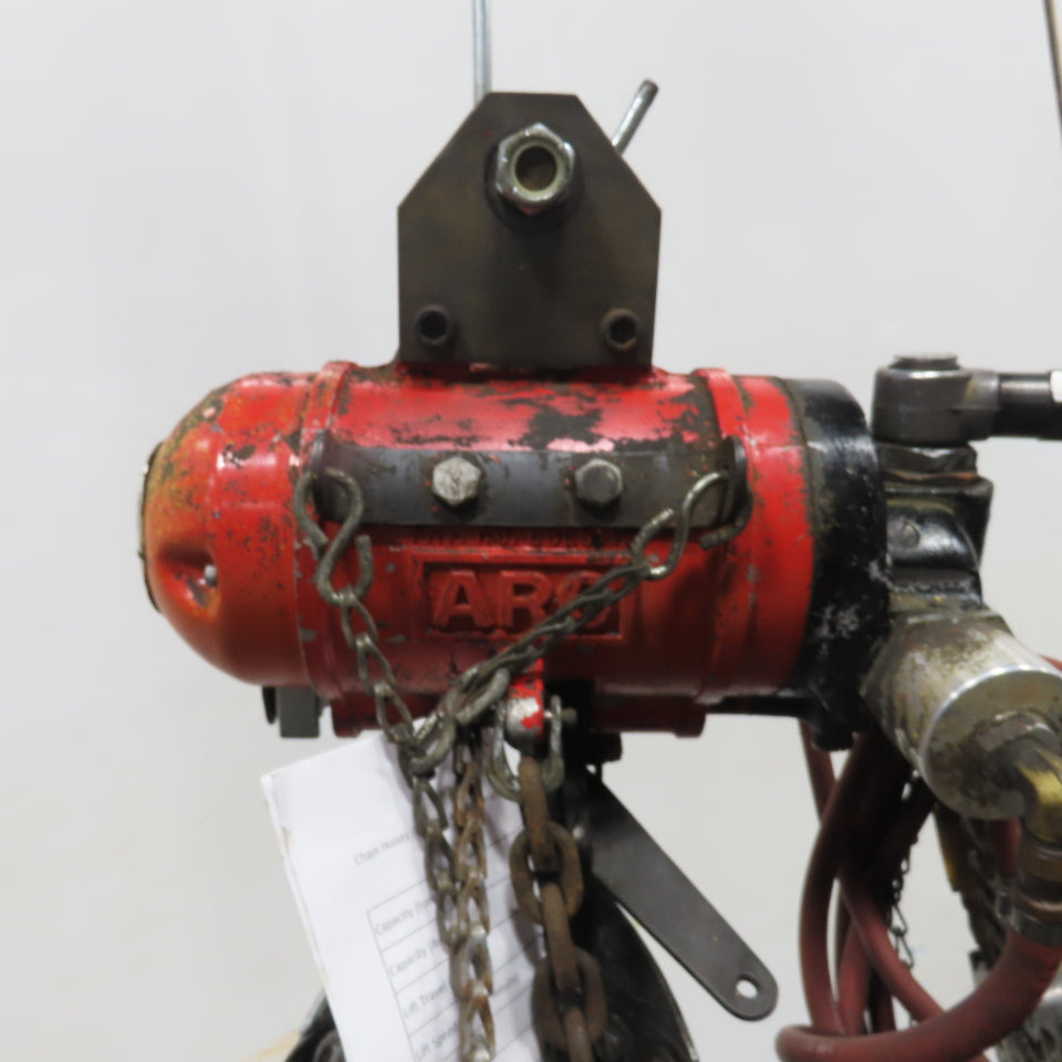 ARO 7756DTS 1/2 Ton 1000LB Air Pneumatic Chain Hoist 10' Lift W/ Pendant