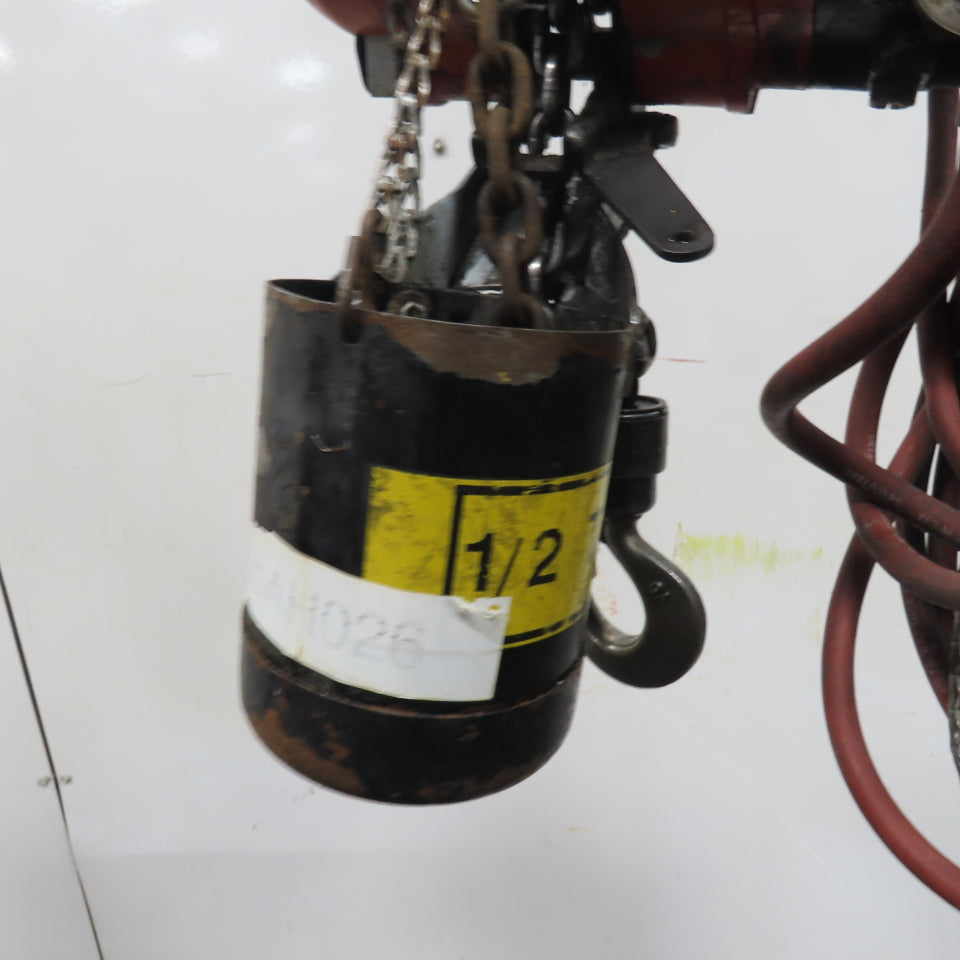 ARO 7756DTS 1/2 Ton 1000LB Air Pneumatic Chain Hoist 10' Lift W/ Pendant