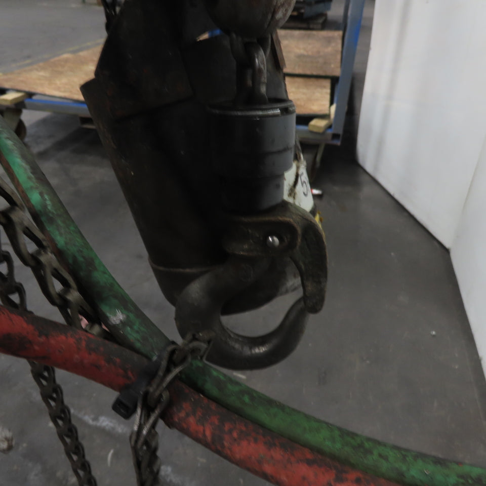 ARO 7756CT 1/2 Ton 1000LB Air Pneumatic Chain Hoist 10' Lift W/ Pendant