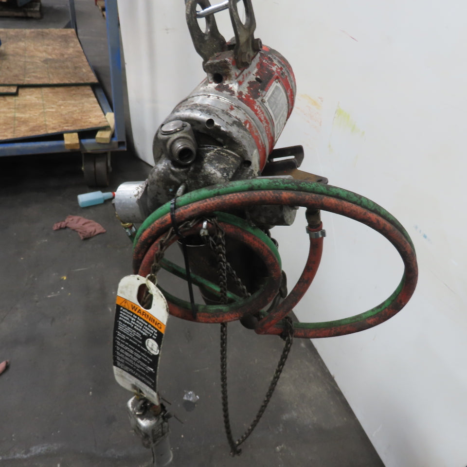 ARO 7756CT 1/2 Ton 1000LB Air Pneumatic Chain Hoist 10' Lift W/ Pendant