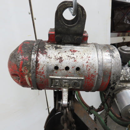 ARO 7756CT 1/2 Ton 1000LB Air Pneumatic Chain Hoist 10' Lift W/ Pendant