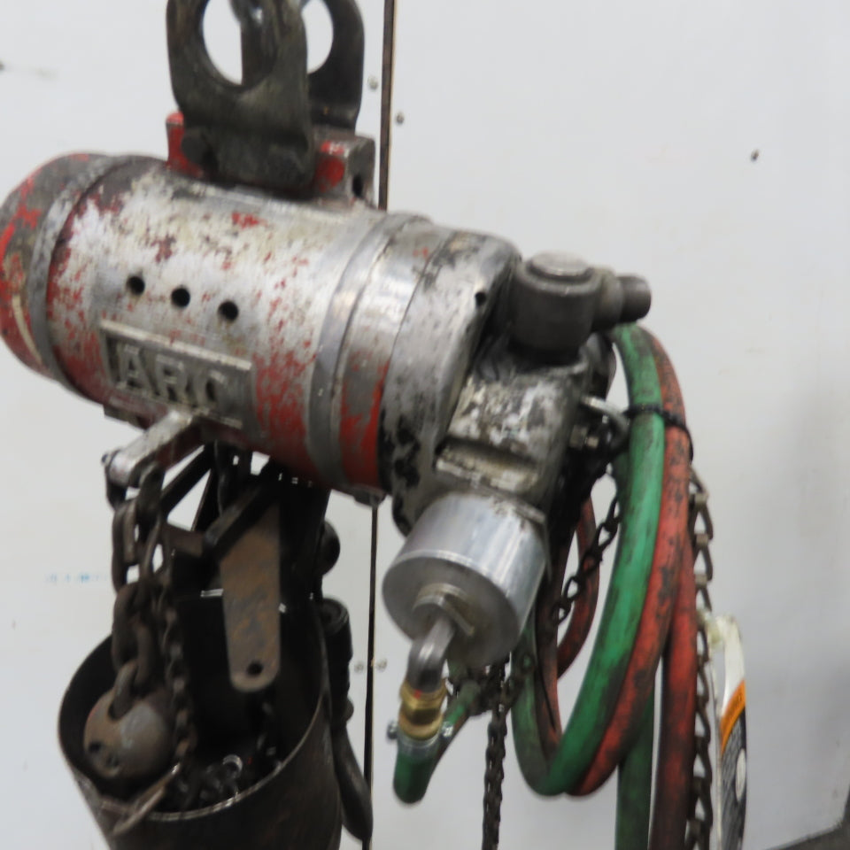 ARO 7756CT 1/2 Ton 1000LB Air Pneumatic Chain Hoist 10' Lift W/ Pendant