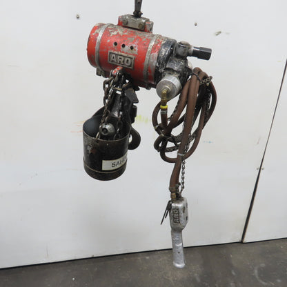 ARO 7756CT 1/2 Ton 1000LB Air Pneumatic Chain Hoist 10' Lift W/ Pendant