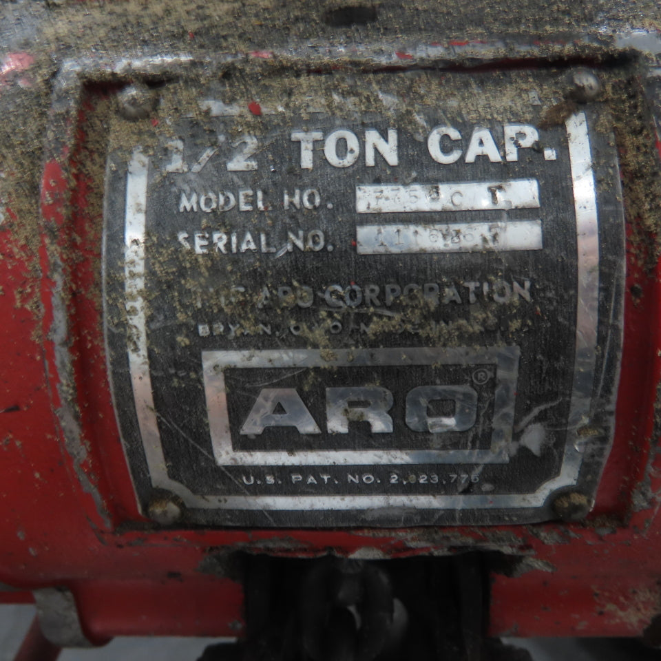 ARO 7756CT 1/2 Ton 1000LB Air Pneumatic Chain Hoist 10' Lift W/ Pendant