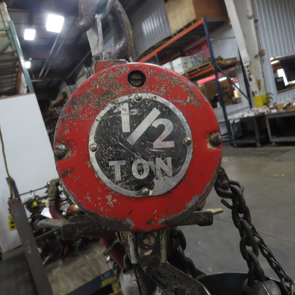ARO 7756CT 1/2 Ton 1000LB Air Pneumatic Chain Hoist 10' Lift W/ Pendant