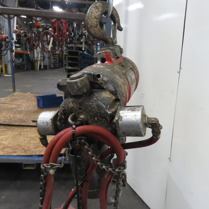 ARO 7756CT 1/2 Ton 1000LB Air Pneumatic Chain Hoist 10' Lift W/ Pendant