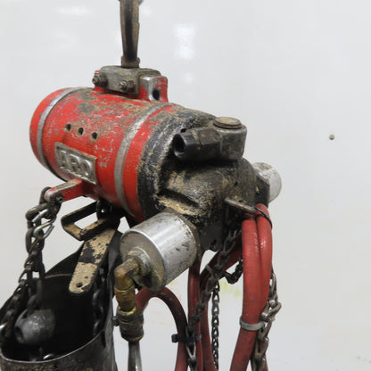 ARO 7756CT 1/2 Ton 1000LB Air Pneumatic Chain Hoist 10' Lift W/ Pendant