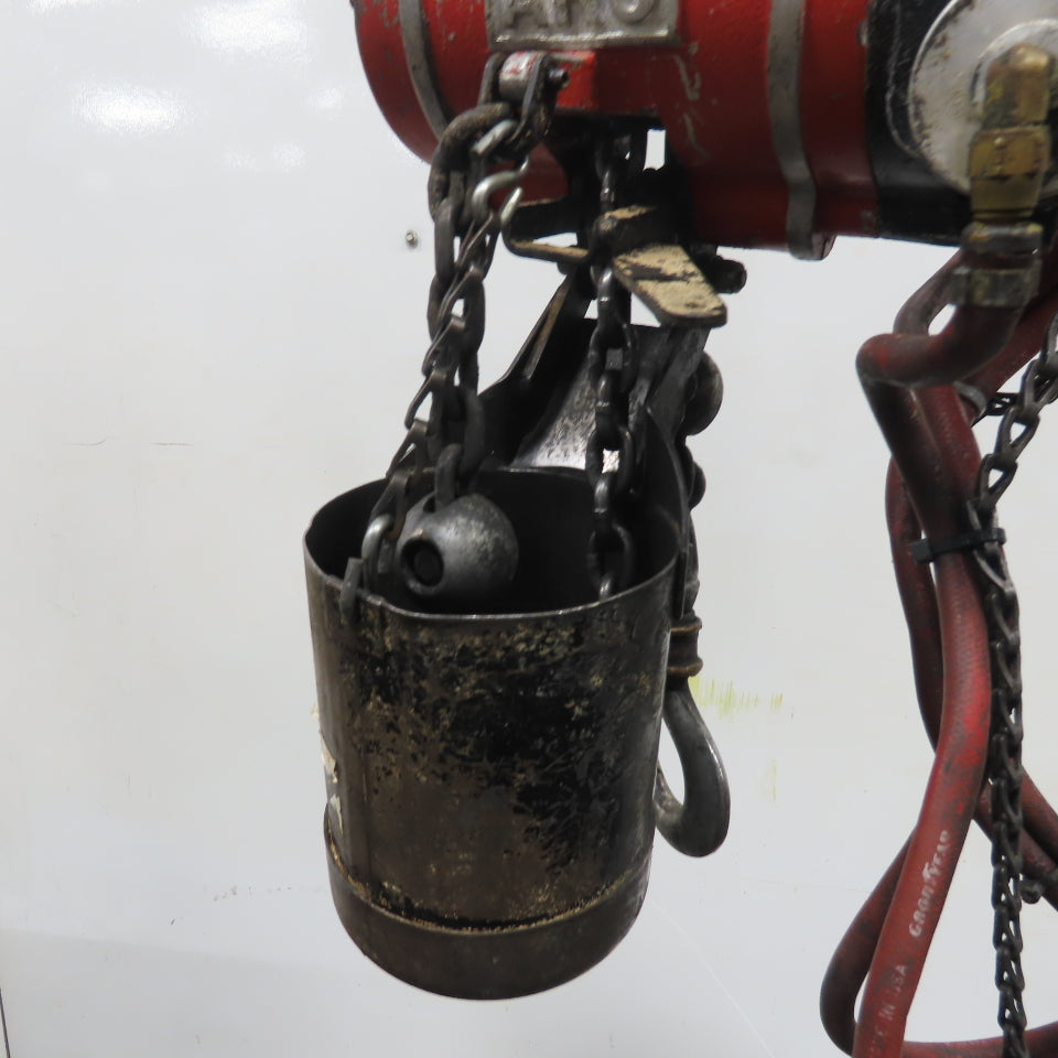 ARO 7756CT 1/2 Ton 1000LB Air Pneumatic Chain Hoist 10' Lift W/ Pendant