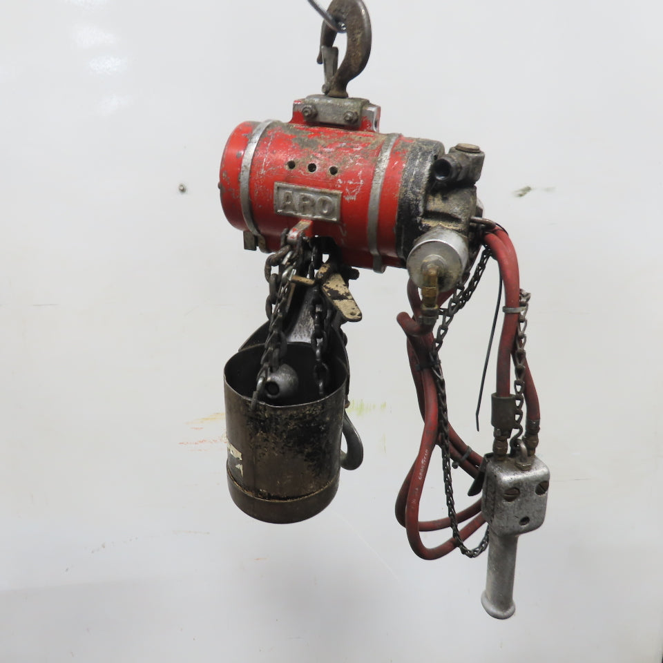 ARO 7756CT 1/2 Ton 1000LB Air Pneumatic Chain Hoist 10' Lift W/ Pendant