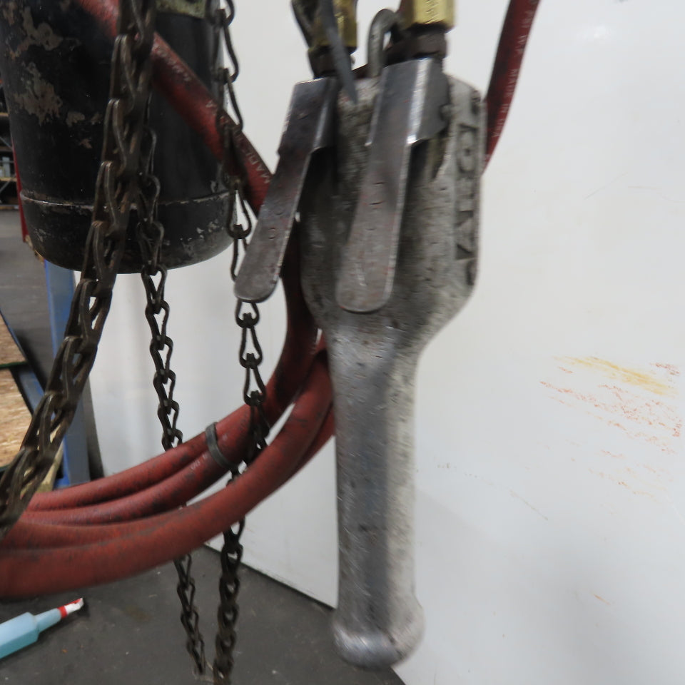 ARO 7756DT 1/2 Ton 1000LB Air Pneumatic Chain Hoist 15' Lift W/ Pendant
