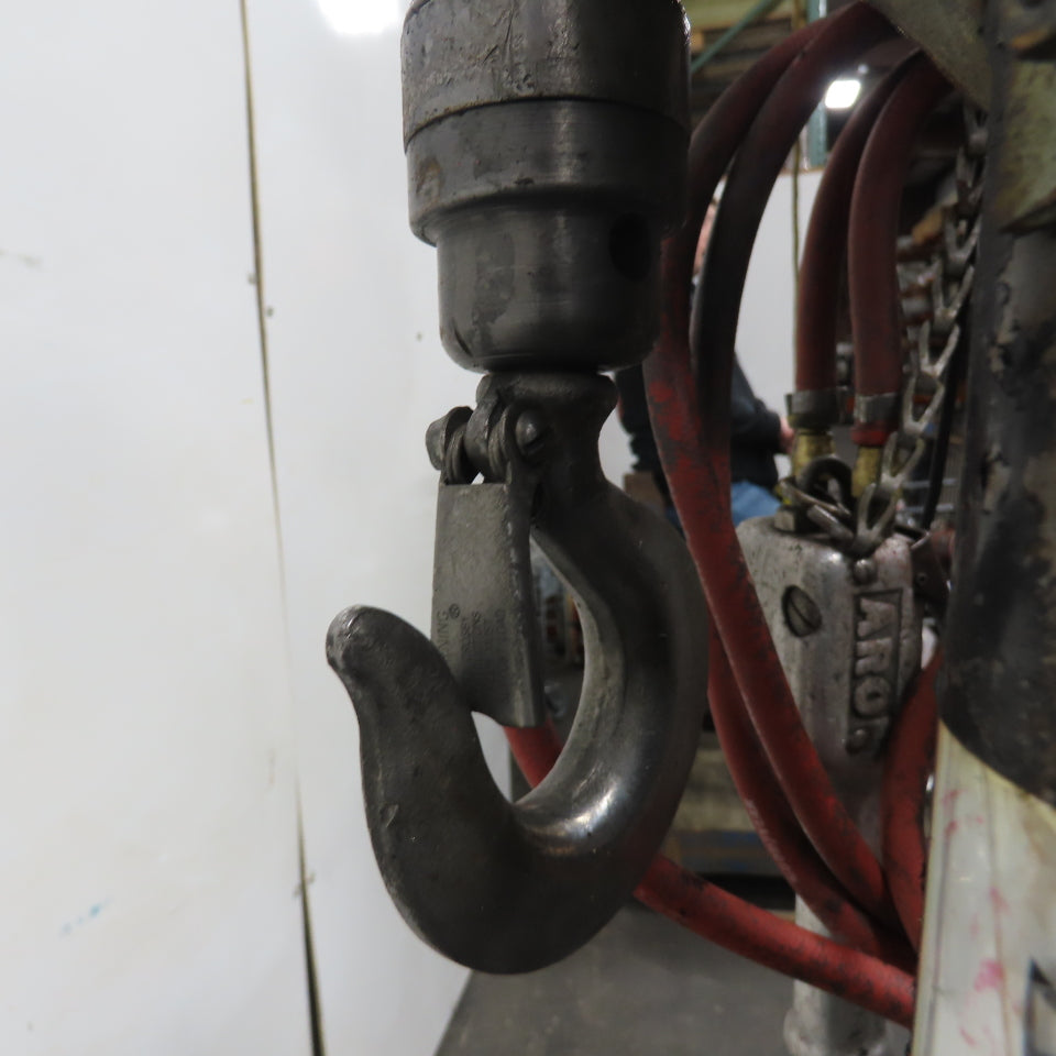ARO 7756DT 1/2 Ton 1000LB Air Pneumatic Chain Hoist 15' Lift W/ Pendant