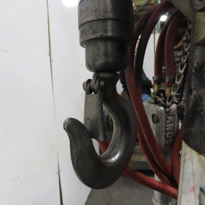 ARO 7756DT 1/2 Ton 1000LB Air Pneumatic Chain Hoist 15' Lift W/ Pendant
