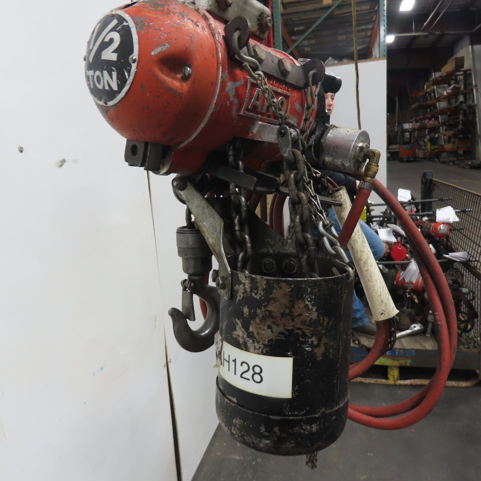 ARO 7756DT 1/2 Ton 1000LB Air Pneumatic Chain Hoist 15' Lift W/ Pendant