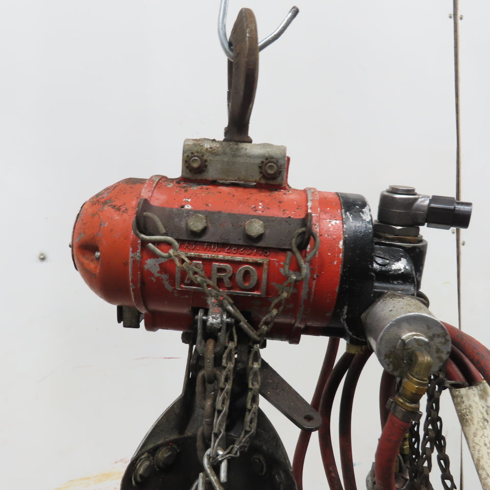 ARO 7756DT 1/2 Ton 1000LB Air Pneumatic Chain Hoist 15' Lift W/ Pendant
