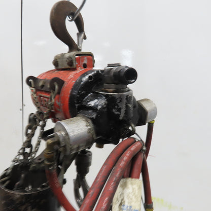 ARO 7756DT 1/2 Ton 1000LB Air Pneumatic Chain Hoist 15' Lift W/ Pendant