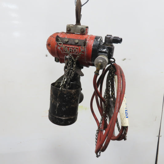 ARO 7756DT 1/2 Ton 1000LB Air Pneumatic Chain Hoist 15' Lift W/ Pendant