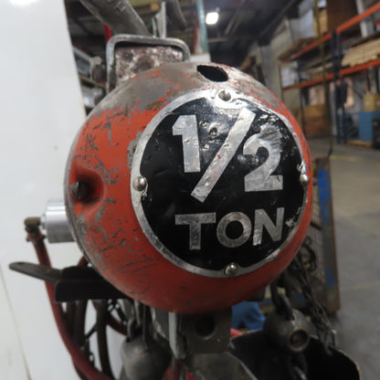 ARO 7756DT 1/2 Ton 1000LB Air Pneumatic Chain Hoist 15' Lift W/ Pendant