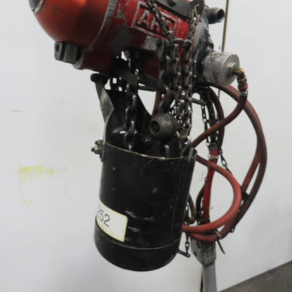 ARO 7756DT 1/2 Ton 1000LB Air Pneumatic Chain Hoist 15' Lift W/ Pendant