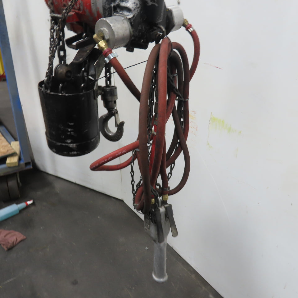 ARO 7756DT 1/2 Ton 1000LB Air Pneumatic Chain Hoist 15' Lift W/ Pendant