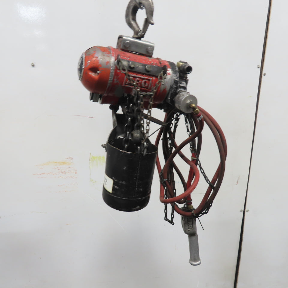 ARO 7756DT 1/2 Ton 1000LB Air Pneumatic Chain Hoist 15' Lift W/ Pendant