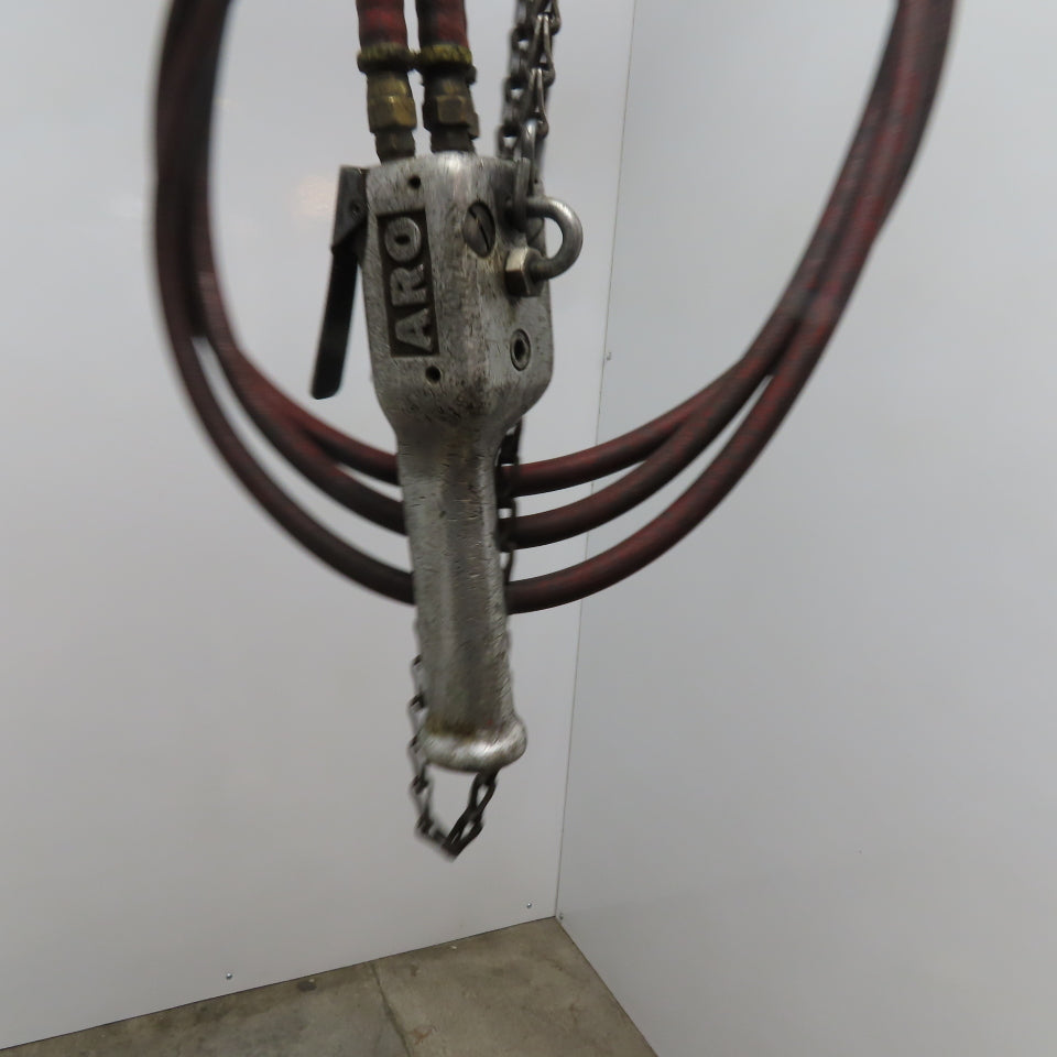 ARO 7756DTS 1/2 Ton Air Chain Hoist 10' Lift Pendant Operated 90PSI No Top Hook