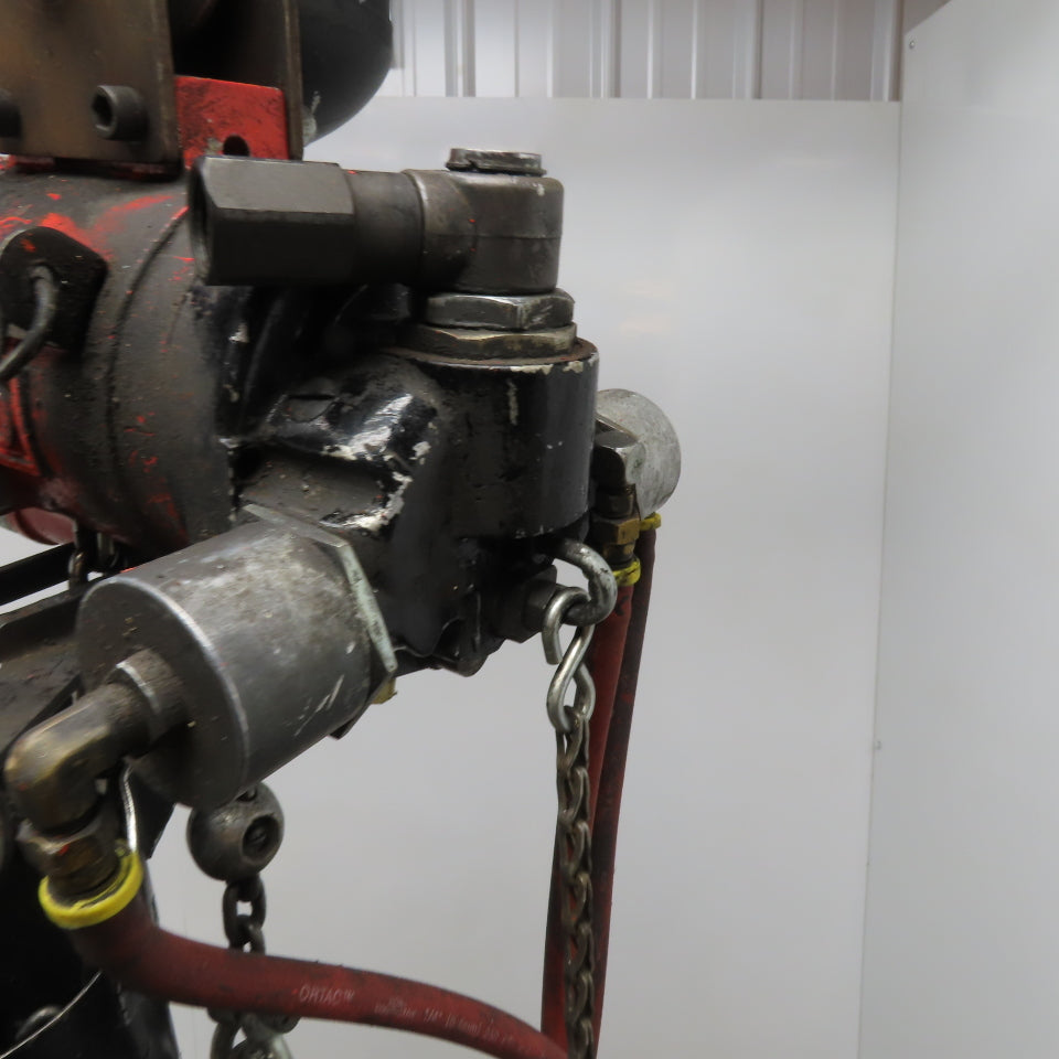 ARO 7756DTS 1/2 Ton Air Chain Hoist 10' Lift Pendant Operated 90PSI No Top Hook