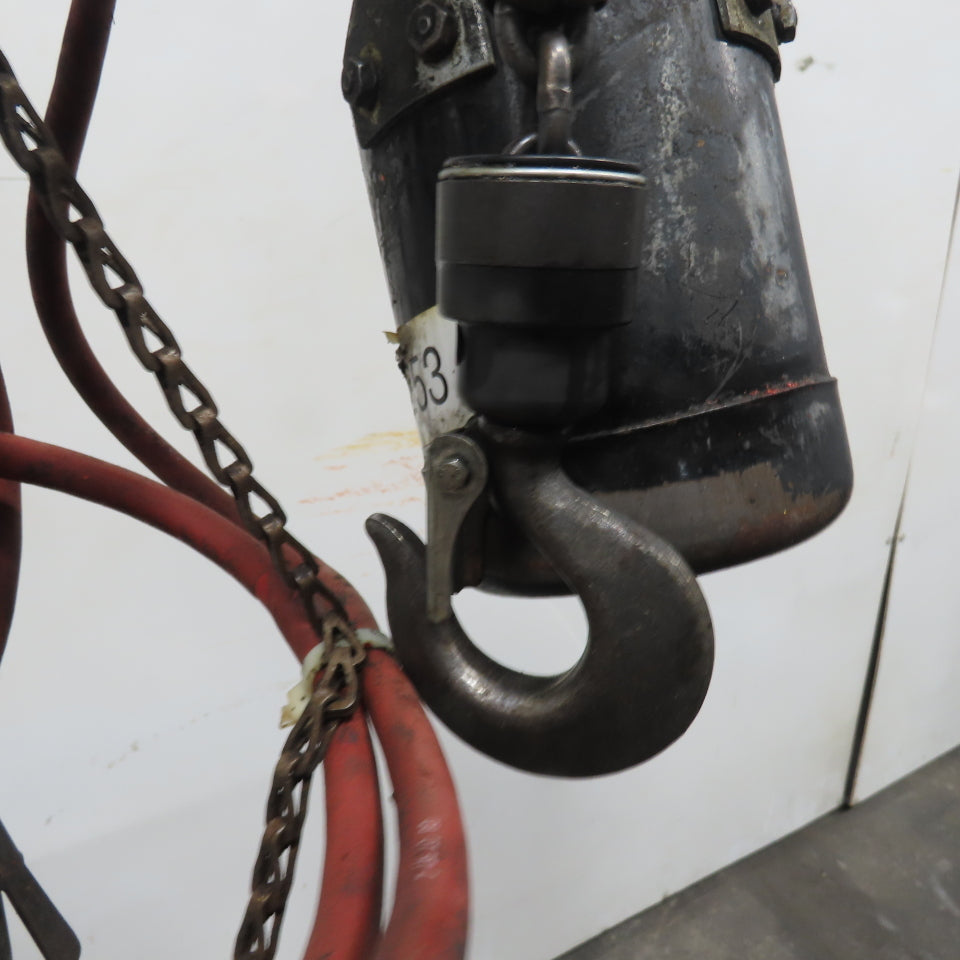 ARO 7756DT 1/2 Ton 1000LB Air Pneumatic Chain Hoist 10' Lift W/ Pendant