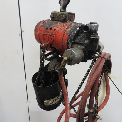 ARO 7756DT 1/2 Ton 1000LB Air Pneumatic Chain Hoist 10' Lift W/ Pendant