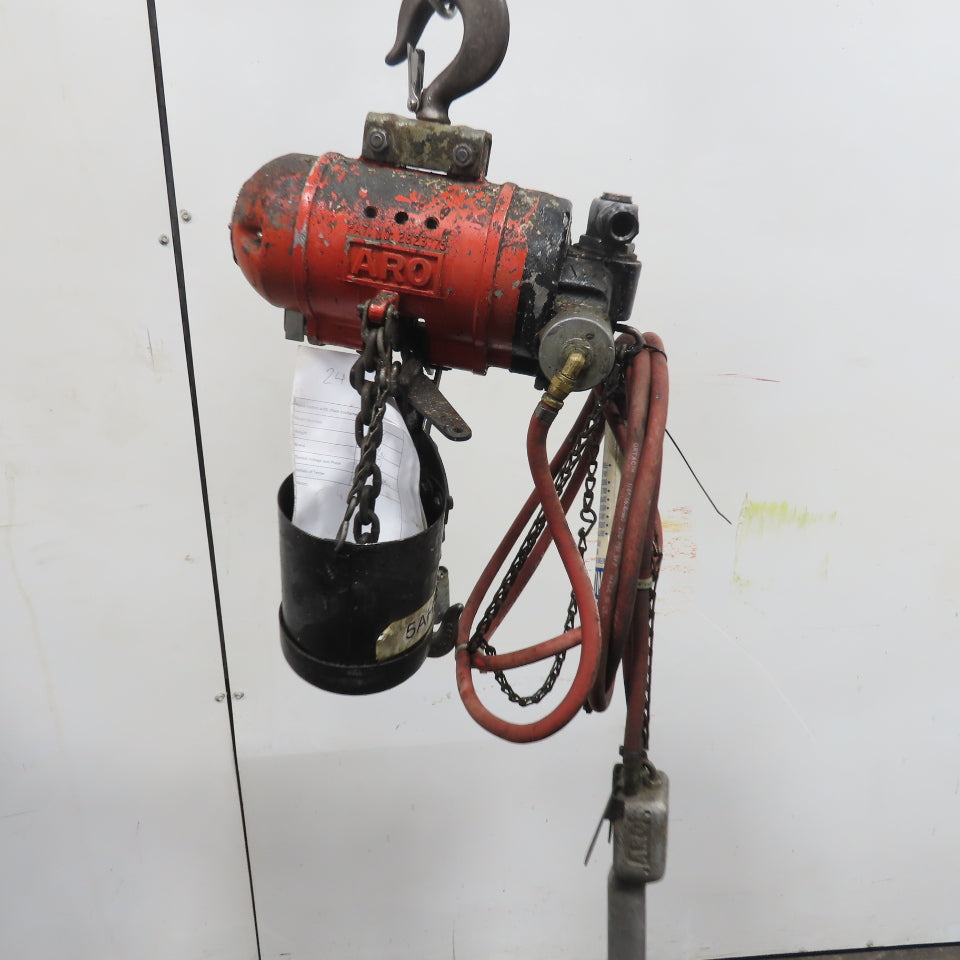 ARO 7756DT 1/2 Ton 1000LB Air Pneumatic Chain Hoist 10' Lift W/ Pendant