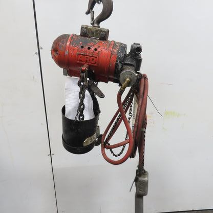 ARO 7756DT 1/2 Ton 1000LB Air Pneumatic Chain Hoist 10' Lift W/ Pendant