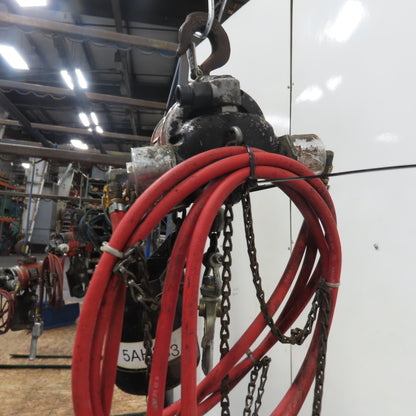 ARO 1/2 Ton 1000LB Air Pneumatic Chain Hoist 12' Lift W/ Pendant