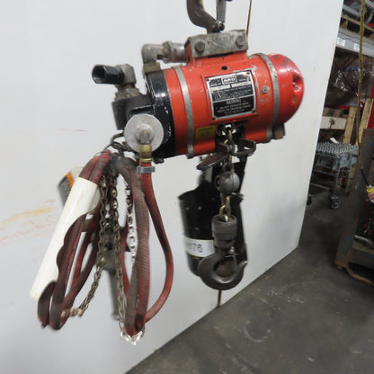 ARO 7768DT 1/2 Ton 1000LB Air Pneumatic Chain Hoist 12' Lift W/ Pendant