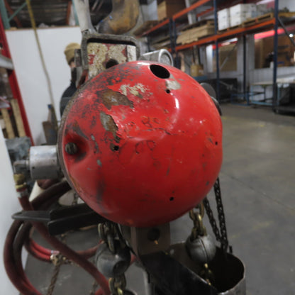 ARO 7768DT 1/2 Ton 1000LB Air Pneumatic Chain Hoist 12' Lift W/ Pendant