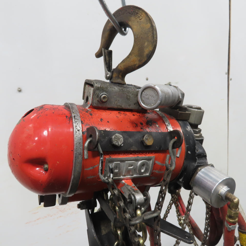 ARO 7768DT 1/2 Ton 1000LB Air Pneumatic Chain Hoist 12' Lift W/ Pendant