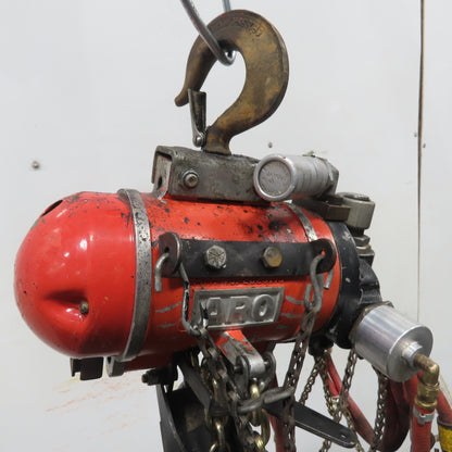 ARO 7768DT 1/2 Ton 1000LB Air Pneumatic Chain Hoist 12' Lift W/ Pendant