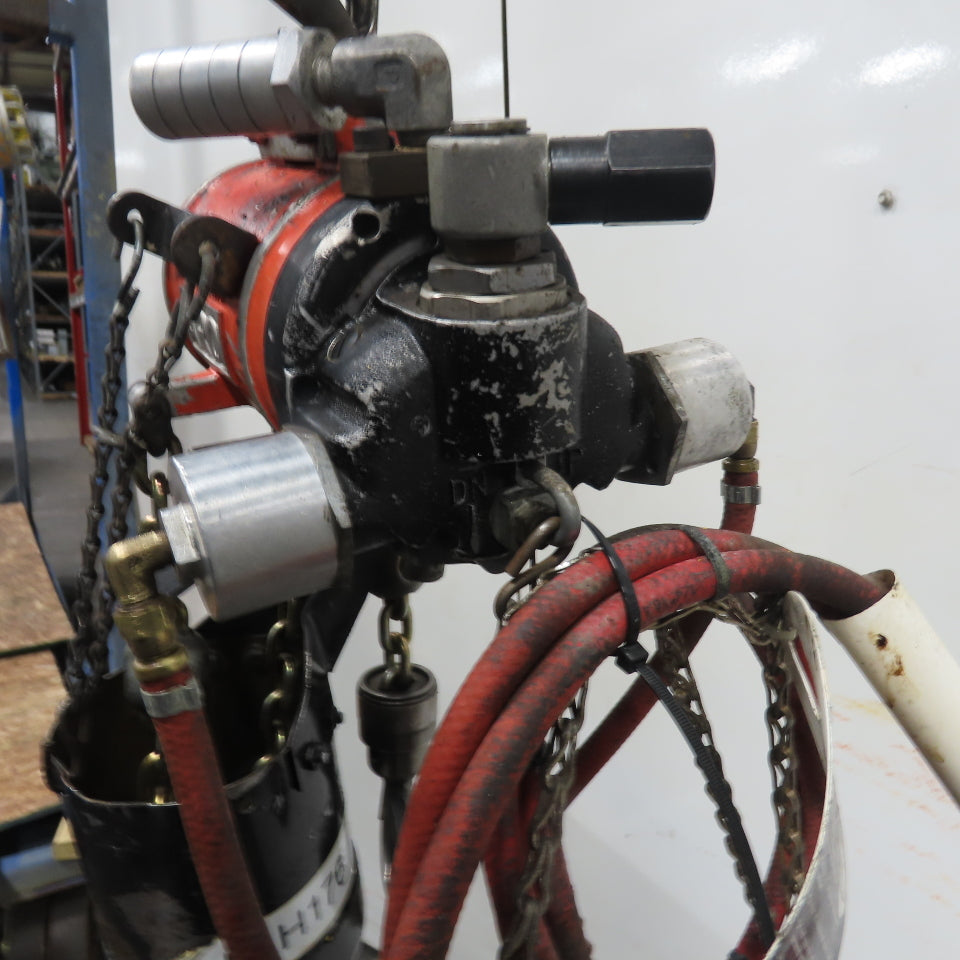 ARO 7768DT 1/2 Ton 1000LB Air Pneumatic Chain Hoist 12' Lift W/ Pendant