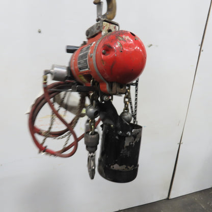 ARO 7768DT 1/2 Ton 1000LB Air Pneumatic Chain Hoist 12' Lift W/ Pendant